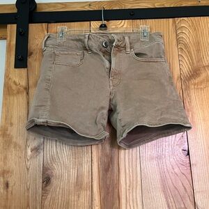 American Eagle Outfitters Women's Washed Tan Jean Shorts